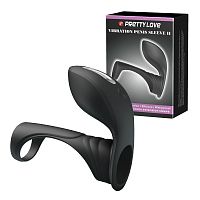 Насадка-кольцо на пенис с вибрацией перезаряжаемая Pretty Love Vibration Penis Sleeve II