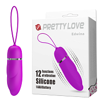 Виброяйцо с петлёй и рельефным корпусом Pretty Love Edwina