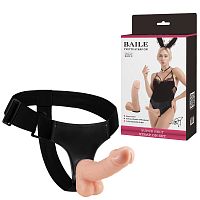 Реалистичный страпон с мошонкой на трусиках Baile Yvette Strap On 