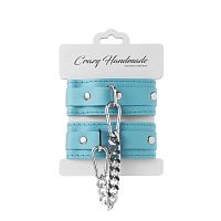 Наручники скругленные тиффани (серебро) Crazy Handmade
