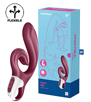 Вибратор-кролик бордовый Love Me Satisfyer 