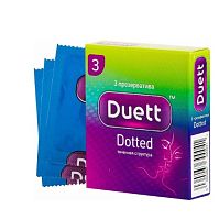Презервативы с точечной структурой Duett Dotted (3 шт)