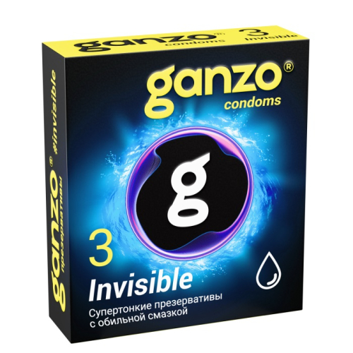 Ультратонкие презервативы Ganzo Invisible (3 шт) Ультратонкие презервативы Ganzo Invisible (3 шт)