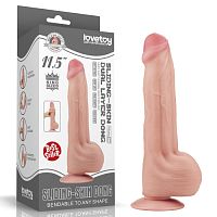 Реалистичный фаллоимитатор на присоске Sliding-Skin Dual Layer Dong 29 см