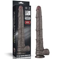 Фаллоимитатор гибкий на присоске Bendable Silicone Cock XXL 40,5 см