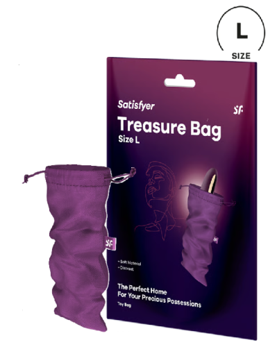 Мешочек для хранения секс игрушек фиолетовый Treasure Bag, L Satisfyer 