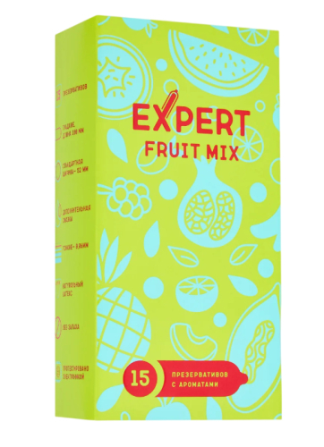 Презервативы фруктовые ароматизированные EXPERT Fruit Mix (15 шт)
