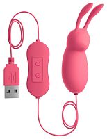 Перезаряжаемая вибропуля розовая с проводным управлением OMG! #Cute Vibrating Bullet