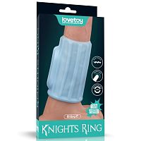 Рельефная вибронасадка на пенис Vibrating Ridge Knights Ring