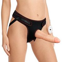 Страпон телесный с вибрацией Vibrating Easy Strapon Set 19 см