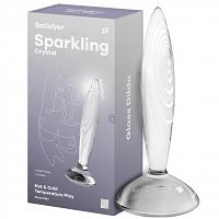 Фаллоимитатор из стекла прозрачный Sparkling Crystal Satisfyer