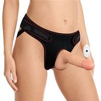 Страпон телесный с вибрацией Vibrating Easy Strapon Set 18 см
