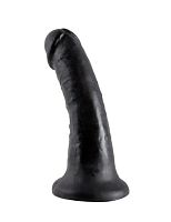 Фаллоимитатор черный на присоске King Cock 6"