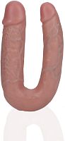 Двусторонний фаллоимитатор RealRock U Shape Realistic Double Dildo 12,7 см