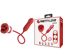 Двойной стимулятор: орал-симулятор + вибратор с фрикциями Pretty Love Ashlynn