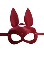 Маска зайчика бордовая из натуральной кожи Erotoys Fetish line, Ero-4b
