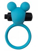 Эрекционное виброкольцо голубое Emotions Minnie