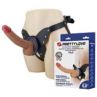 Реалистичный страпон на присоске Pretty Love Wells