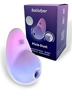 Вакуумно-волновой клиторальный вибратор лилово-розовый Pixie Dust Satisfyer 