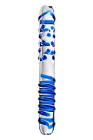 Двусторонний стеклянный фаллоимитатор Sexus Glass 22 см