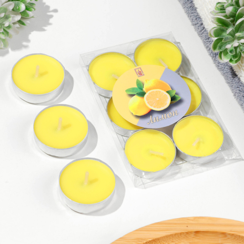 Набор свечей с ароматом лимона (6 шт) Набор свечей с ароматом лимона (6 шт)