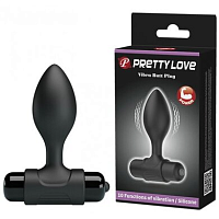 Анальная пробка с вибрацией и T-образным основанием Pretty Love Vibro Butt Plug