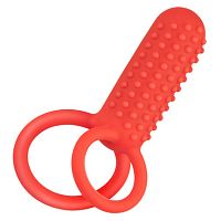Двойное виброкольцо с насадкой для двойного проникновения Silicone Rechargeable Vertical Dual Enhancer