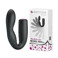Гибкий вибратор для точки G и клитора Pretty Love Quinrion черный