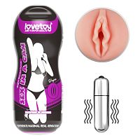 Мастурбатор в колбе вагина Sex In A Can Vagina Stamina Tunnel с вибрацией