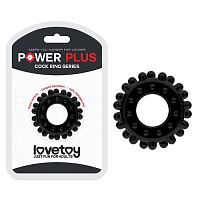 Эрекционное кольцо Черное POWER PLUS (1шт)