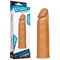 Удлиняющая насадка на пенис мулат X-Tender Penis Sleeve + 4 см