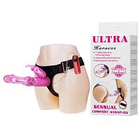 Страпон кролик с вибрацией и ротацией Baile Ultra Harness