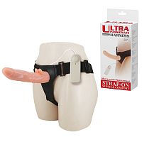 Фаллопротез с клиторальным отростком и вибрацией Baile Ultra Harness