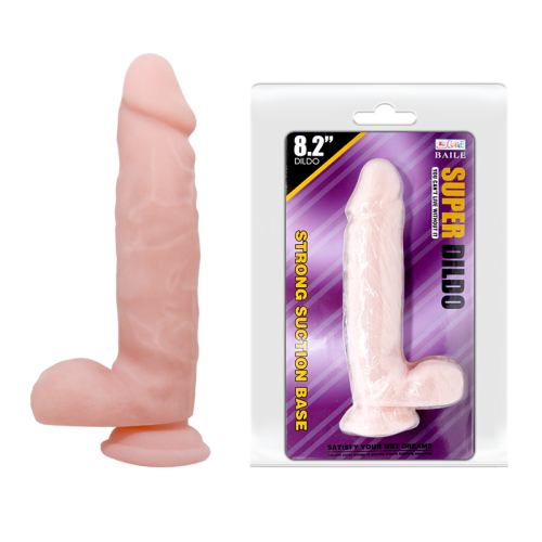 Реалистичный фаллоимитатор на присоске Baile Super Dildo 21 см 