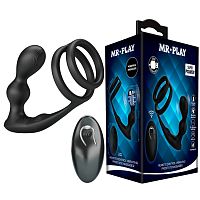 Вибромассажер простаты с эрекционным кольцом MR PLAY
