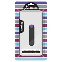 Черная вибропуля X-Basic Rechargeable Bullet 10 режимов