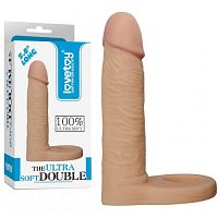Реалистичная насадка для двойного проникновения The Ultra Soft Double 15 см