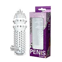 Рельефная стимулирующая насадка на пенис Baile Penis Sleeve