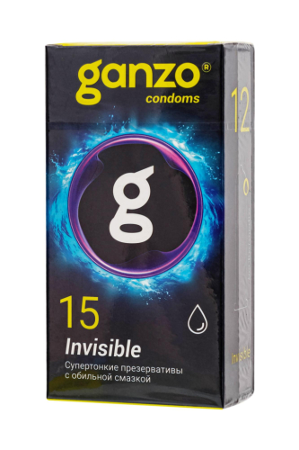 Презервативы супер тонкие Ganzo Invisible (15 шт) Презервативы супер тонкие Ganzo Invisible (15 шт)