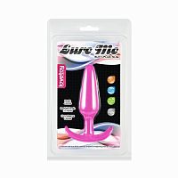 Классическая анальная пробка Розовая LURE ME S