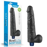 Реалистичный вибратор REAL SOFTEE 27 см BLACK