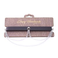 Чокер из натуральной кожи с цепочками  Crazy Handmade