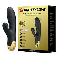 Вибратор-кролик с вакуумным стимулятором клитора Pretty Love Royal