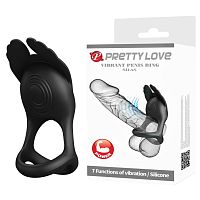 Виброкольцо на пенис и мошонку Pretty Love Silas