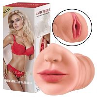 Мастурбатор вагина и ротик с зубками Vagina-Oral sex with teeth