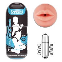 Мастурбатор в колбе ротик Sex In A Can Mouth Stamina Tunnel с вибрацией