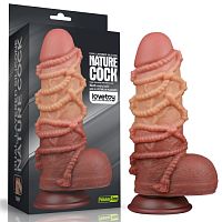 Реалистичный фаллоимитатор с необычным дизайном Cock with Rope 25 см