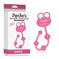 Анальная цепочка розовая Silicone Frog Anal Beads-Pink