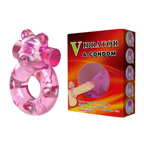 Эрекционное кольцо с вибрацией Baile Pink Dog-Head Эрекционное кольцо с вибрацией Baile Pink Dog-Head