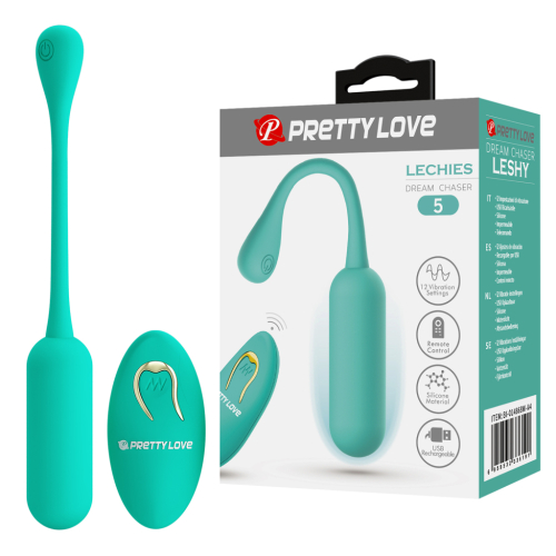 Виброяйцо вытянутое Pretty Love Lechies бирюзовое Виброяйцо вытянутое Pretty Love Lechies бирюзовое